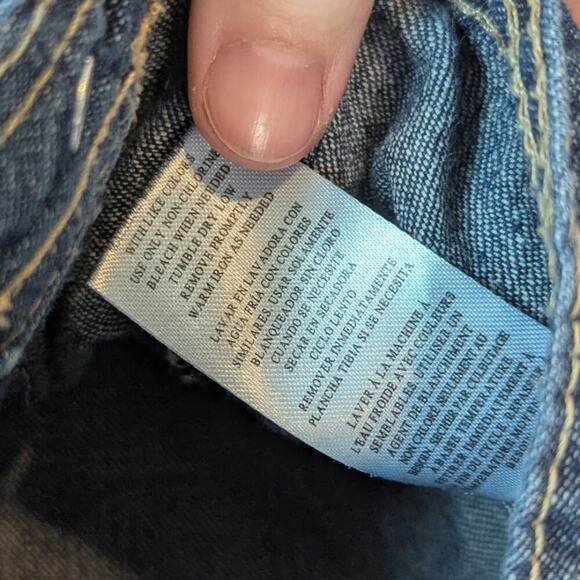 4/$20 Nanette Lepore Girls Ruffle Shoulder Bolero Lightweight Denim Jacket 3T - Picture 7 of 8